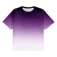 thumbnail image 5 of Men's Graphic Crewneck Tshirt Plus Size Short Sleeve Gradient Color Casual Big and Tall Tees Purple 4XL, 5 of 5