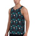 thumbnail image 2 of Fuzoiu Animal Footprints Print Men's Workout Tank Tops,Sleeveless Gym Shirt Quick Dry,Fitness Bodybuilding T-Shirt,Muscle Athletic Workout Tee-4X-Large, 2 of 7