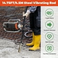 thumbnail image 6 of 1500W Hand Held Electric Power Concrete Vibrator,16000 RPM Portable Construction Insert Vibrator,Uses 14-3/4" Long Shaft Air Bubble Removal Leveling Tool, 6 of 7