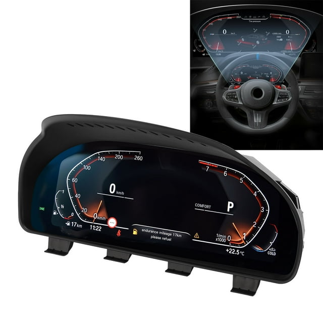 Medidor de Pantalla Lcd de Automóvil, Instrumento de Clúster de Clúster Digital de Personalización Confiable de la Presión de Aceite de 12.3 Pulgadas para Auto