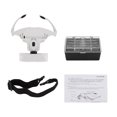 thumbnail image 1 of Delaman Soporte para anteojos, Manos Libres Soporte para anteojos Lupa con 5 Piezas Lentes Diadema 2 Luces Delanteras LED Accesorios para el hogar, 1 of 8