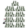 thumbnail image 1 of lionlar 100 Pcs Figurines d'Action de Soldats Miniatures avec Drapeau National Diverses Poses Vert, 1 of 9