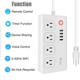 thumbnail image 3 of Bande d'Alimentation Intelligente WiFi, Protecteur de Surtension, 4 USB, Compatible avec..., 3 of 9