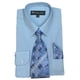 thumbnail image 1 of Fortino Landi Camisa de vestir de manga larga para hombre con corbata y pañuelo a juego Fortino Landi SG21B, 1 of 2