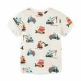 thumbnail image 4 of piuwrlz Toddler Short Sleeve T-Shirt Printed Round Neck Patterns Casual Shirt Light Blue Size 3-4 Years, 4 of 6