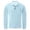 Light Blue, variant on Mfakffe Men Knit Long Sleeve Polo Shirts Solid Collared Button Placket Daily Tops Soft Breathable Spring Fall Casual Layering Apparel