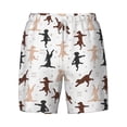 thumbnail image 4 of Lsque Mens Swim Trunks Yoga Labrador Retriever Pattern - Bathing Suit Compression Liner - Beach Swim Shorts Swimwear - (S-3XL) - Stretch Quick Dry -X-Large, 4 of 9