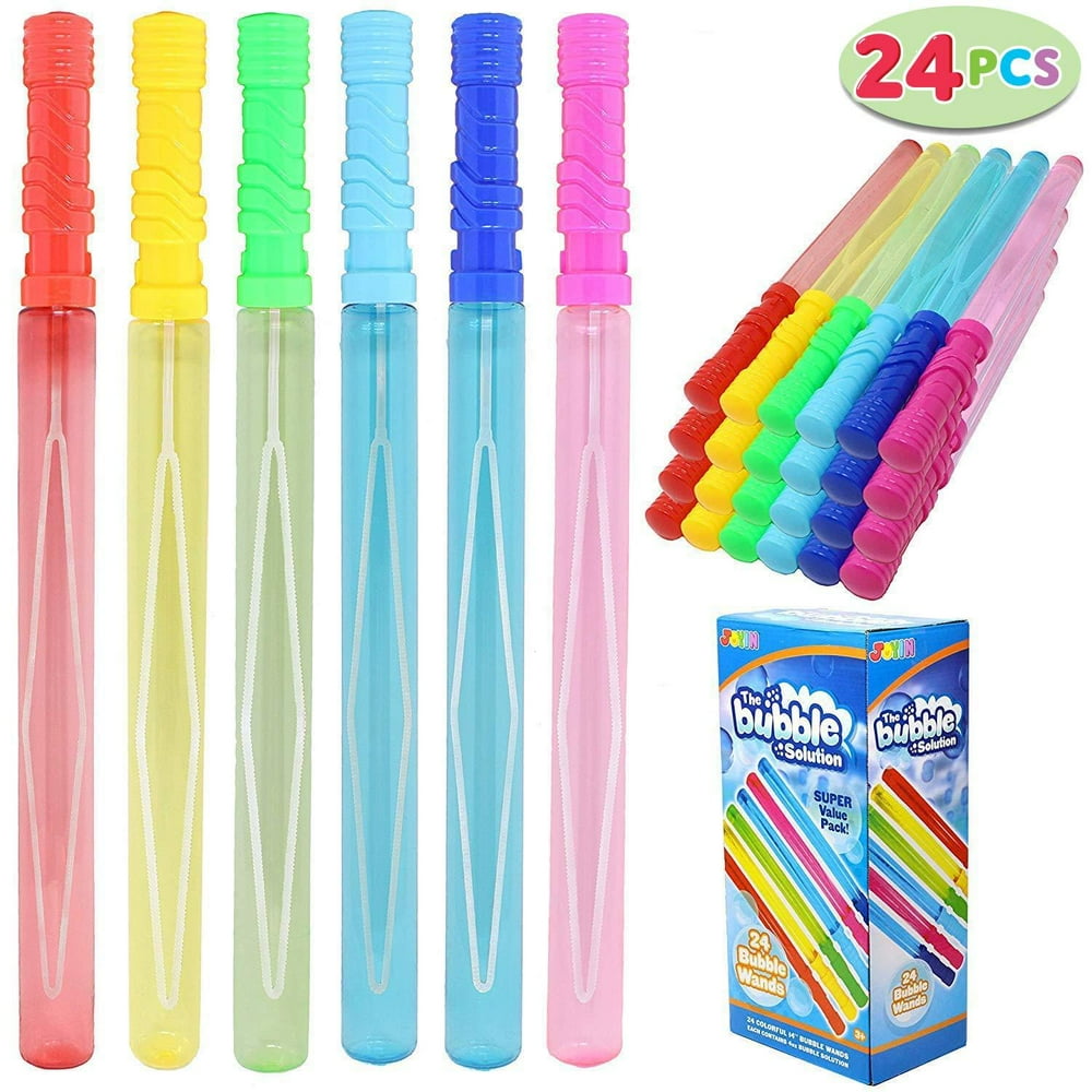 JOYIN 24 Pack 14’’ Big Bubble Wands Bulk (2 Dozen) for Summer Toy