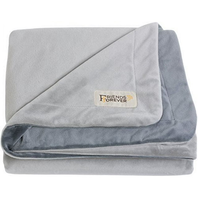Friends Forever Couverture Durable pour la Protection du Canapé Couverture Réversible à Deux Tons Résistant aux Poils d'Animaux pour Chiens Chats Lit Cage Siège de Voiture - Velours Doux, Polaire Chaude (Grand 53x42)...