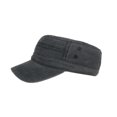 thumbnail image 5 of ZTTD Washed Cotton Military Caps Cadet Caps Unique Design Vintage Flat Top Cap A, 5 of 9