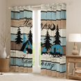 thumbnail image 2 of Castle Fairy Vintage Camping Scene Curtains Pack of 2 (42x84 Each) for Adults, Capybara RV Art Curtains Blackout for Nursery, Teal Brown, 2 of 6