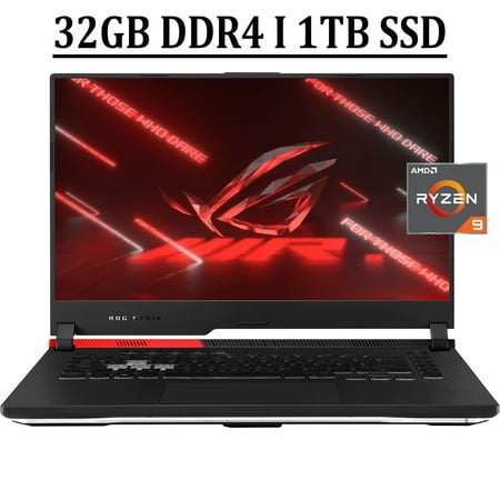ASUS ROG Strix G15 Advantage Gaming Laptop 15.6" QHD IPS 165Hz Display AMD Octa-Core Ryzen 9 5980HX Processor 32GB DDR4 1TB SSD Radeon RX 6800M 12GB RGB Backlit Keyboard Dolby HDMI Win11 Black