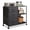 Black, variant on GALAXHERO 3 Drawer File Cabinet, Rolling Printer Stand with Storage, Lateral Fabric Filing Cabinet for Home Office, Rustic Brown Wood Grain, Fits Letter/A4