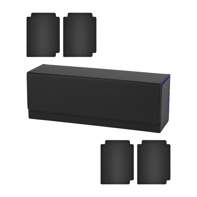 Premium Trading Card Deck Box Storage Organizer Holder 100+ Cards Gathering Card Black Blue
