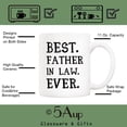thumbnail image 3 of Best Father In Law Ever Coffee Mug Christmas Gifts, Father's Day Gifts for Father-In-Law, Step Dad, Stepfather Cup White, 11 Oz, 3 of 5