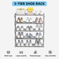 thumbnail image 4 of Yeacher 5 Tier Shoe Rack X Shape Shoe Organizer Dust-proof Storage Shelf Galvanized Steel Non-Woven, 4 of 8