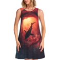 thumbnail image 1 of Balery Shark Underwater Vortex Vestidos de verano para mujer con estampado: vestido holgado sin mangas, vestido playero informal y cómodo para días calurosos., 1 of 7