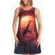thumbnail image 1 of Fotbe Shark Underwater Vortex Vestido de Verano sin Mangas para Mujer – Vestido Midi Línea A, Estilo Camiseta Floral, Vestido Playero Casual y Fluido, 1 of 7