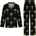 thumbnail image 4 of Top-kevin Latkes Love Challah Season Women's Long-Sleeve Shirt And Full-Length Bottom Pajama Set, 4 of 12