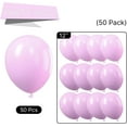 thumbnail image 5 of Pink Balloons 50 pcs 12 Inch Lilac Pastel Pink Purple Latex Helium Balloons for Graduation Baby Shower Gender Reveal Wedding Engagement Butterfly Birthday Party Decorations Pink-Q04, 5 of 12
