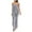Grey, variant on OSOLU Solid Color Women Sleeveless Strapless Sequined Jumpsuit Cozy Dailywear