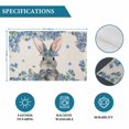 thumbnail image 6 of Easter Placemats Set of 12, Spring Rabbit Blue Botanical Flowers Farmhouse Placemats for Dining Table, Place Mats for Kitchen Tabletop, Waterproof Wipeable Dining Table Mats Set, 6 of 9