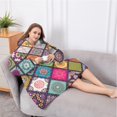 thumbnail image 5 of Oversized Wearable Blanket Hoodie,Multicolor Ethnic Mandala Pattern Sherpa Blanket Hoodie with Super Pockets,Super Warm Fuzzy Pullover for Women & Men, 5 of 6