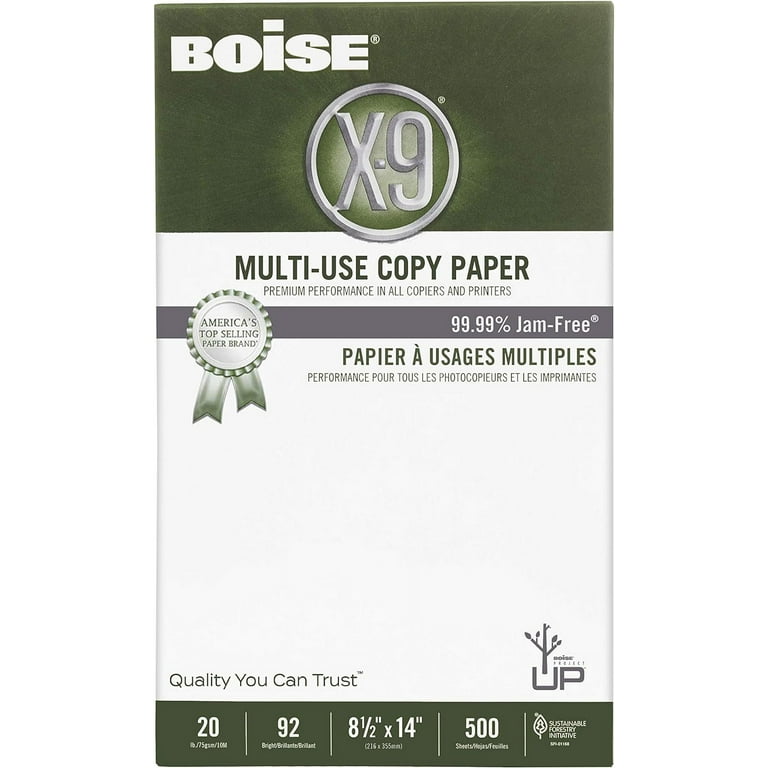  Boise Paper X-9 Multi-Use Copy Paper - 10 Ream (5,000 Sheets), 8.5 x 14 Letter