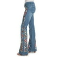 thumbnail image 5 of Charmgo Womens Flare Jeans Button Bell High Waist Jeans Destoryed Pants Bottom Denim Flare Pants Flower Embroidered Straight Leg High Waisted Baggy Jeans Bell Bottom Jeans for Women Light Blue XXL, 5 of 7