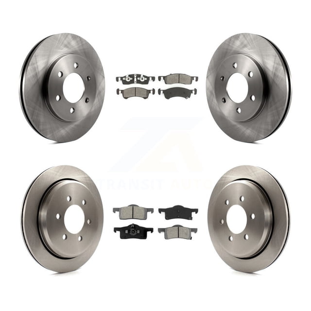 Transit Auto Front Rear Disc Brake Rotors and Semi-Metallic Pads Kit for Car Ford Expedition Lincoln Navigator K8S-100883