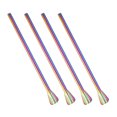 thumbnail image 2 of 4pcs Stainless Steel Straws Creative Stirrer Reusable Drinking Straw for Frozen Drinks Cocktail (Colorful), 2 of 9