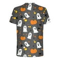 thumbnail image 4 of Delliss Men's Halloween Print T-Shirt Round Neck Short Sleeve Top M-4XL, 4 of 5