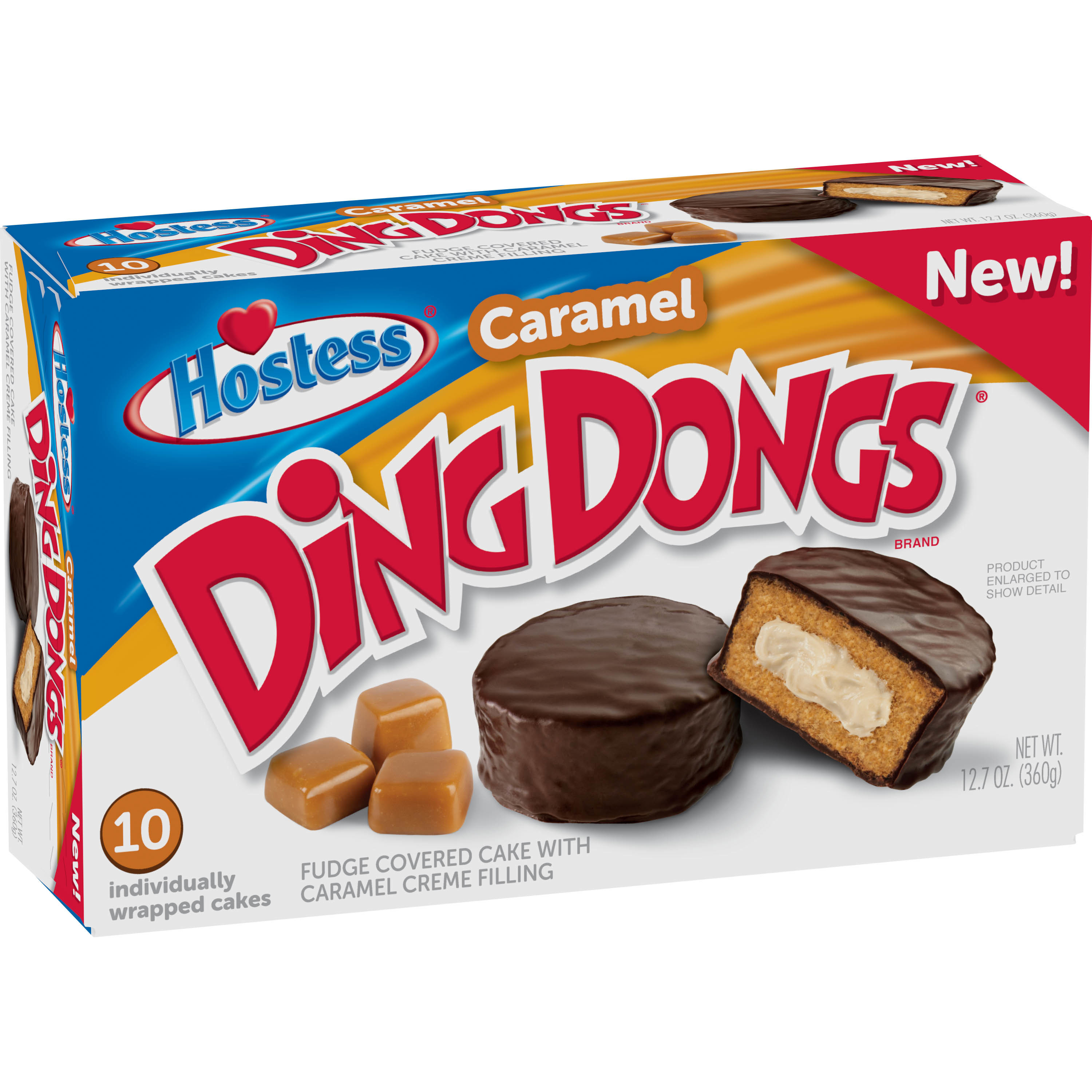 Hostess Caramel Ding Dongs 10 Count 12 70 Oz Walmart Com Walmart Com