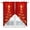 Red, variant on Blue Brown Spring Floral Swag Curtain Valances, Summer Botanical Art Kitchen Valance for Window, Rod Pocket Small Topper Drapes for Cafe Bedroom Bathroom 2 Panels Window Treatment 28"x36"
