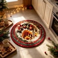 thumbnail image 5 of OANLKGI Christmas Rug 15.75 IN Round 3D Illusion Floor Mat Christmas Floor Mat Festive Christmas Area Rug for Indoor Entryway Living Room Bedroom Party Seasonal Home Decoration Multicolor, 5 of 5