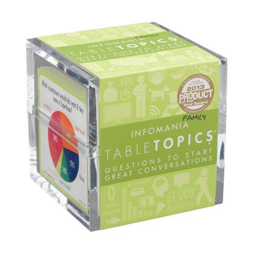TABLETOPICS Questions d'Infomanie Familiale pour Commencer de Superbes Conversations