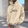thumbnail image 2 of CONFREE Men's Hoodie Letter Prints Hoodies For Men Graphic Long Sleeve Casual Pullover Hooded Sweatshirts With Pockets, 2 of 6
