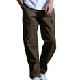 thumbnail image 2 of UVEASISHA Mens Hiking Cargo Pants Drawstring Elastic Waist Joggers Straight Leg Casual Loose Sweatpants Outdoor Climbing Athletic Pants with Multi Pockets, 2 of 3