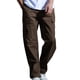 thumbnail image 2 of Pantalones largos para hombre, casuales, a la moda, sólidos, con múltiples bolsillos, con cordón y cintura elástica., 2 of 3