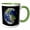 Green/White, variant on 3drose, Solar System - Western Hemisphere of the Earth, 11oz Two-tone Red Mug