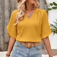 thumbnail image 4 of VBARHMQRT Summer Summer Tops for Women Trendy 2024 Women Casual Printing Shirts Round Neck Short Sleeve Tee Tops Tunic Blouse Business Tops for Women Summer Clothes, 4 of 8