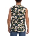 thumbnail image 4 of Bingfone Flowers Pattern Men's Tank Tops Workout Sleeveless Tee Shirts Running Beach Tanks for Men-3X-Large, 4 of 8