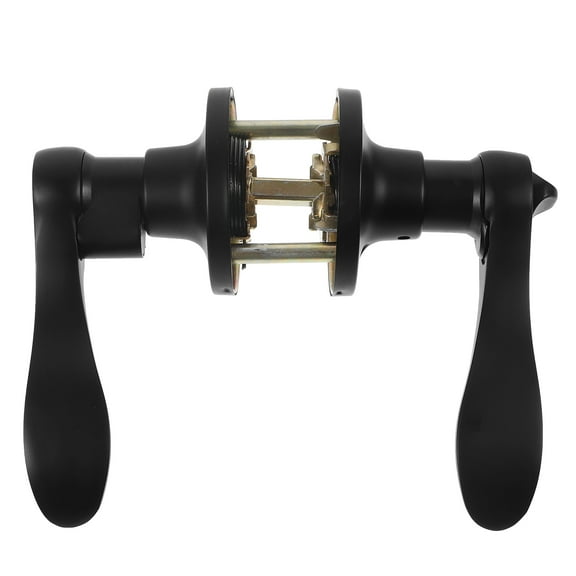 FOMIYES Black Door Lever Lock for Bedroom and Bathroom Doors with Smooth Rotation and Safe Use