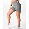 thumbnail image 4 of YEOREO Shorts d'Entraînement Sans Couture pour Femmes Taille Haute Intensifier Course Gym Yoga Workout, 0 Gris Uni, TG, 4 of 5