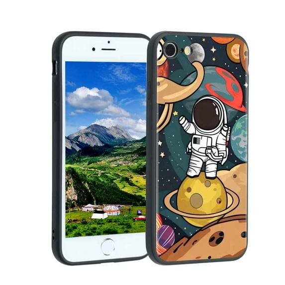 Compatible with iPhone SE 2022 Phone Case, Space-theme-43 Case Silicone Protective for Teen Girl Boy Case for iPhone SE 2022