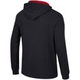thumbnail image 3 of Men's Colosseum Black Arkansas Razorbacks Affirmative Thermal Hoodie Long Sleeve T-Shirt, 3 of 3