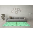 thumbnail image 3 of Ahgly Company Indoor Rectangle Persian Turquoise Blue Traditional Area Rugs, 5' x 8', 3 of 4