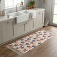 thumbnail image 6 of Area Rug with Tassels 2' x 5', Independence Day Patriotic Stars Bow Kitchen Runner Rug for Hallway Bedroom Throw Rugs, Retro USA Flag Soft Door Mat for Bathroom Entrance Living Room, 6 of 9