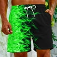 thumbnail image 4 of cllios Mens Swim Trunks 2024 Big and Tall Novelty 3d Flame Printed Surfing Board Shorts Lightweight Quick Dry Drawstring Swimming Shorts Summer Holiday Beach Shorts with Pockets, 4 of 9