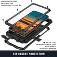 thumbnail image 5 of Samsung S21 FE Rugged Full-Body Case, Metal Bumper Built-in Screen Protector&Kickstand,Dustproof Drop-Proof,Full Body Protection Heavy Duty Rugged Military Cover For Samsung Galaxy S21 FE, Black, 5 of 8